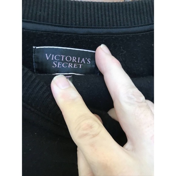 Victoria Secrets Womens Large Black Sweatsuit Sweater with pants set - Picture 5 of 10